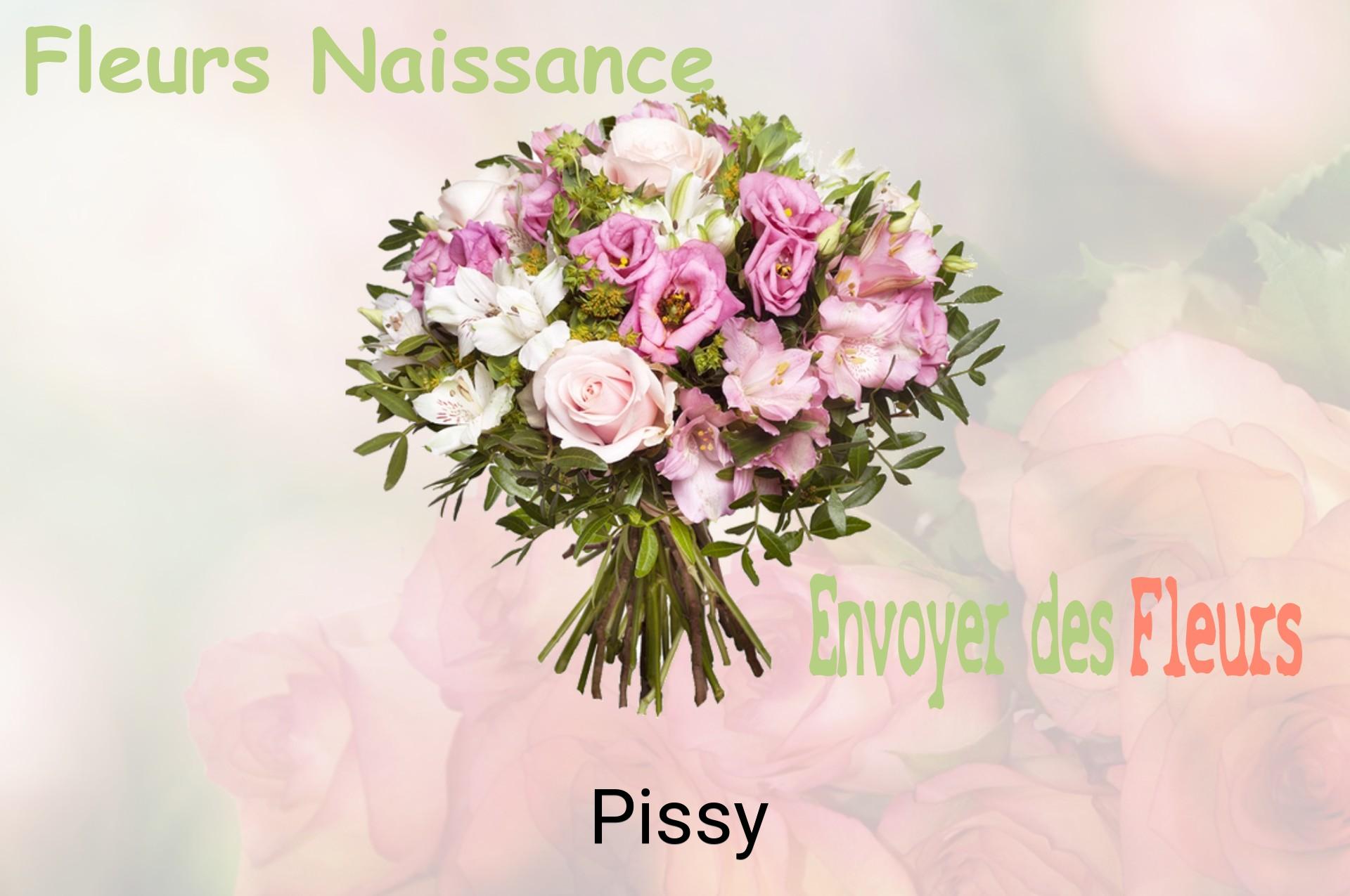 Bouquet de fleurs de naissance livré à Pissy